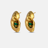 Aretes Fiba Esmeralda